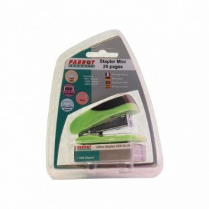 Parrot Stapler Plastic Mini Green + Staples (1000x26/6)