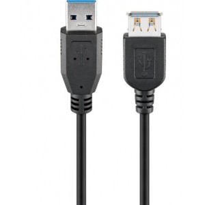Goobay USB 3.0 SuperSpeed Extension 3m Cable - Black