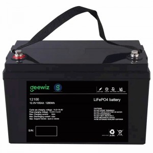 GeeWiz 12V 100Ah Lithium Ion LiFePO4 1.2KWh 4000 Cycle Battery (FIRST LIFE CELLS) - 2 Year Unlimited Cycles Warranty - 4000 Cycles