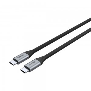 Unitek C14082ABK | 1m USB3.2 Gen2 100W 4K @60Hz 10Gbps Type-C Male to Male Cable