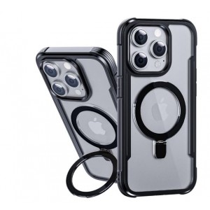 Tuff-Luv Rugged Magsafe Case for the Apple iPhone 15 Pro Max - Black/Clear