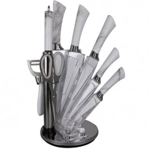 Totally 9pc Knife Set With Stand - White