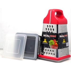 Totally 4 Sided Grater With Storage Container - Red