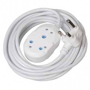 10m Extension Cord - 16A / White