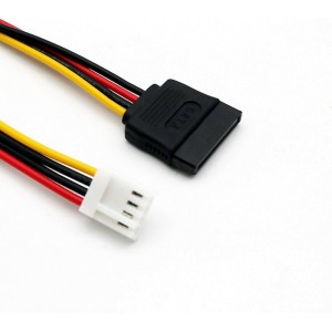 SATA 15 Pin Female to Floppy 4 Pin Female Power Cable