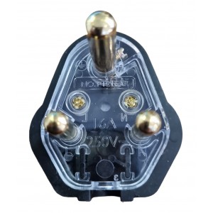 3 Pin Plug - 16A / 250V / Rubber Top