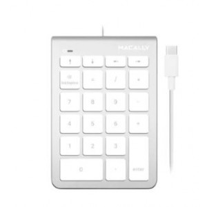 Macally Wired USB-C Numeric Keypad - Silver