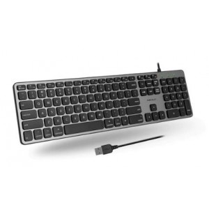Macally Backlit USB-A Wired Keyboard for Mac - Gray
