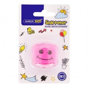 Marlin Kids 2 Hole Sharpener With Container - Pink