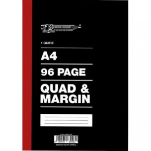 Freedom A4 Counter Book 1 Quire 96 Pages Quad and Margin