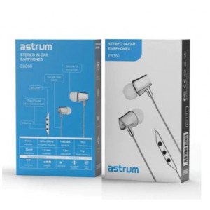 Astrum EB360 Metal Stereo Earphones with Mic - White