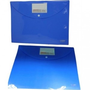 DLOffice A4 Carry Folder with Press Stud on Flap - Blue