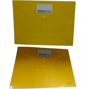 DLOffice A4 Carry Folder with Press Stud on Flap - Yellow