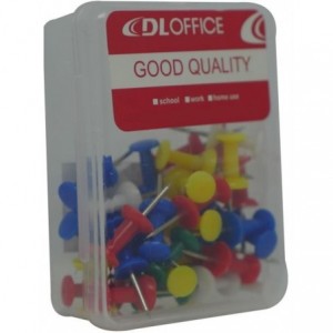 DLOffice Multicolour 24mm Pushpins 40 Pieces