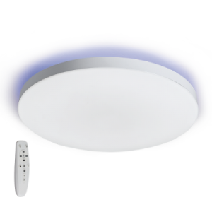 Bright Star Lighting - Round 80 Watt Ceiling Fitting with Blue Backlight &amp; Remote - New - Slightly Cracked - No Packaging