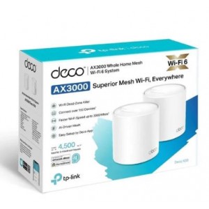 TP-Link Deco X50 AX3000 Whole Home Mesh WiFi 6 System - 2-pack