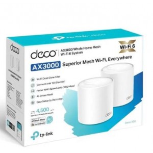 TP-Link Deco X50 AX3000 Whole Home Mesh Wireless System - 2-pack