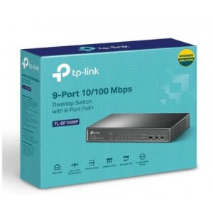 TP-Link 9-port 10/100Mbps Desktop Unmanaged Switch with 8-Port PoE+
