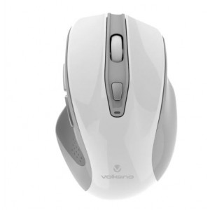 Volkano Aurum Series Rechargeable BT+2.4ghz Mouse - White