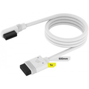 Corsair iCUE Link Cable 1x 600mm with Straight/Slim 90° Connectors - White