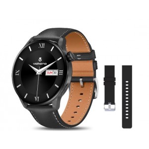 Volkano Fit Forte Series Smart Watch with Leatherette Strap