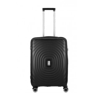 Travelwize  Ripple PP 4-Wheel Spinner Luggage - Black - 55cm