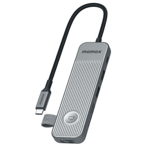 Momax OneLink 7-in-1 Multi-Function USB-C Hub - Space Grey