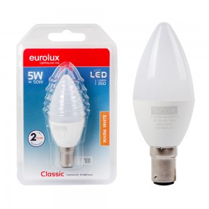 5w B15 LED Candle Dimmable 3000K Blister