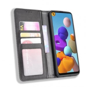 Tuff-Luv Folio case &amp; Sand for Samsung Galaxy S21 Plus - Black (5055261891053)