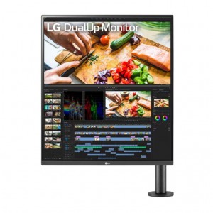LG 27″ DualUp Monitor with Ergo Stand and USB Type-C – Black