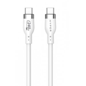 Targus HyperJuice 240W Silicone USB-C to USB-C Cable (6ft/2m) - White