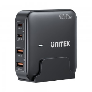 Unitek P1229ABK | 4-Port 100W Smart Desktop GaN III Charging Station