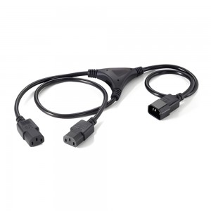 Equip 1.6m Power Extension Cable (1 Male to 2 Female) - Extends Power with Dual Male to Female Connectors