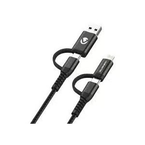 Volkano Weave Series USB-C Male to USB-C Female Cable