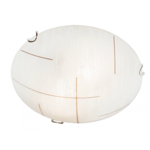 Bright Star Lighting CF3401S CHR Small Frosted Patterned Glass Fitting with Polished Chrome Clips