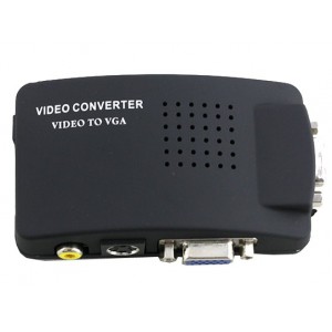  Advanced High Resolution AV/S Video To VGA TV Converter Adapter
