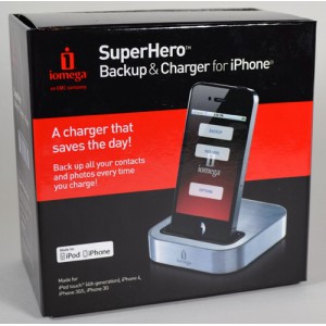 Iomega Superhero Iphone Backup &amp; Charger