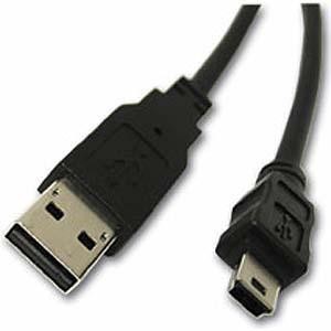 USB A Male to Mini Male USB Cable 1.2m Long