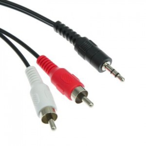 Stereo 3.5mm Male to 2x RCA Male Cable 5 m Long