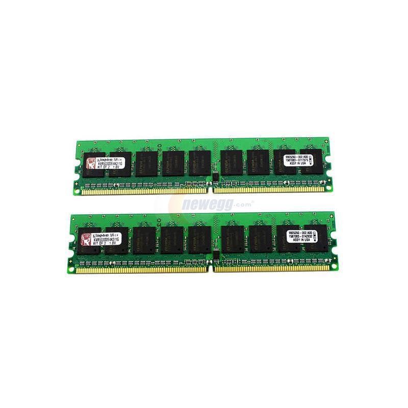 Kingston ValueRAM 1GB 240-Pin DDR2 SDRAM Dual Channel Server Memory  (KVR533D2E4K2/1G) - GeeWiz