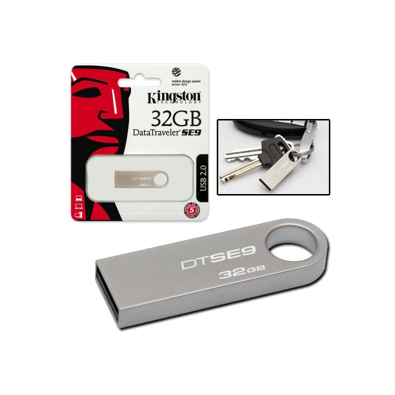 Kingston DTSE9H/32GB Digital DataTraveler SE9 32GB USB 2.0 Flash Drive -  GeeWiz