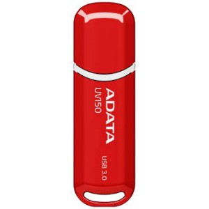 Adata UV150 32GB USB 3.0 Snap-on Cap Flash Drive  Red (AUV150-32G-RRD)