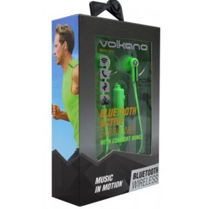 Volkano VK-1005-GNBK  Motion Bluetooth Earphone-Green and Black