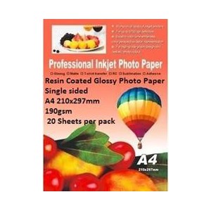 E-Box ERCGS-190GSM-20 Resin Coated Glossy Photo Paper