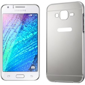 Tuff-Luv  I14_9  Metal Plating Bumper Case for Samsung Galaxy J1 - Silver