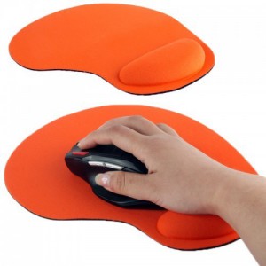Tuff-Luv  A4_71  Ultra Slim Pad and Cloth Wrist Supporter Mouse Pad - Orange