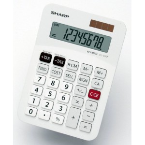 Sharp EL-330F  Mini-Desk Calculator - White