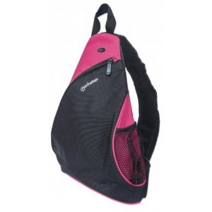 Manhattan  439879  Dashpack - Lightweight - Sling-style Carrier for Most Tablets and Ultrabooks up to 12"- Black/Pink
