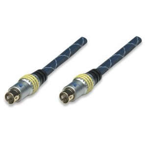 Manhattan  361330  S-Video Cable Male to Male 3M Blue