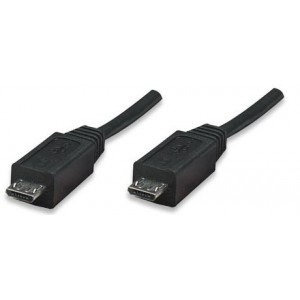 Manhattan 307499  Micro USB B Male to USB Micro B Male 1.8M Cable  -Black